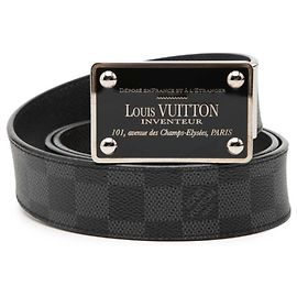 Louis Vuitton Damier Graphite Santur Aventur Gürtel Schwarz