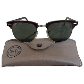 Óculos de sol Ray-Ban Clubmaster Marrom Verde