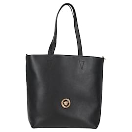 Versace Medusa Tote aus Leder Schwarz