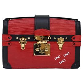 Pochette Trunk Louis Vuitton en cuir Epi Rouge