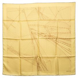 Bufanda de seda amarilla Hermès Amarillo