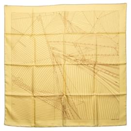 Sciarpa di seta gialla Hermès Giallo