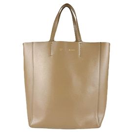 Céline Celine Vertical Cabas Small Leather Shoulder Bag Khaki