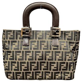 Bolsa Fendi marrom de couro e nylon Marrom