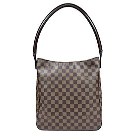 Sac à épaule Looping GM Damier Louis Vuitton Marron Multicolore Damier ebène