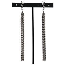 Orecchini in metallo Lulu con frange Yves Saint Laurent Argento