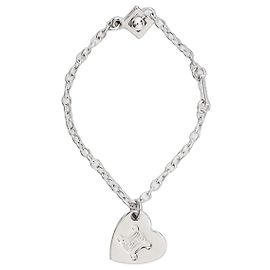 Céline Celine Logo Herzarmband Silber