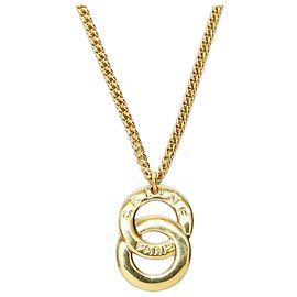 Céline Colar de logo dourado Celine Dourado