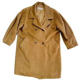Max Mara Coat 101801 Beige Wool Beige