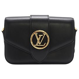 Borsa a Spalla Pont Neuf in Pelle di Vitello LV Louis Vuitton Nero