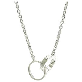 Colar Baby Love Cartier em Ouro Branco 18K Prata