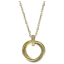 Collar de Diamante Trinity de Cartier Plata Dorado