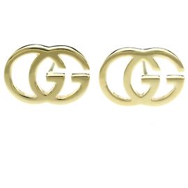 Gucci GG Running 18K Gold Stud Earrings Golden