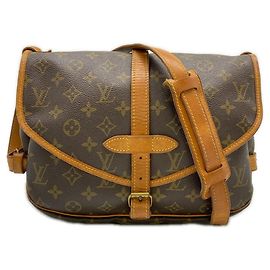 Bolsa de Ombro Saumur 30 Monograma Louis Vuitton Marrom