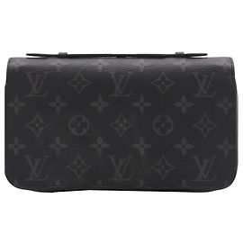 Porta-moedas Zippy XL Eclipse da Louis Vuitton Marrom Preto