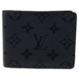Carteira Slender Bifold Eclipse da Louis Vuitton Marrom Preto