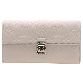 Carteira Longa Salametis Bloom em Empreinte Louis Vuitton Marrom Rosa