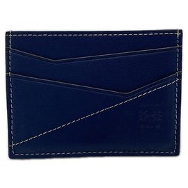 Loewe Puzzle Plain Card Holder Navy blue