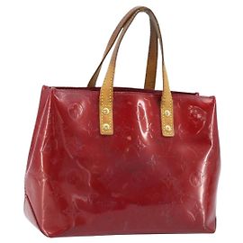 LOUIS VUITTON Sac à main Monogram Vernis Reade PM Pomme D'amour M91990 Auth ka2730 Rouge