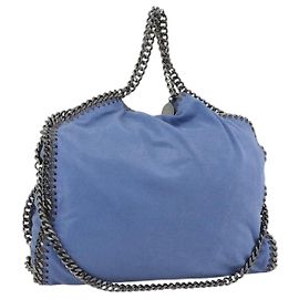 Autre Marque Kette Falabella Klein Polyester 2-Wege Blau 234387 Auth 173251 Silber Hellblau