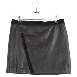 Zadig & Voltaire Schwarze Leder-Minirock Schwarz