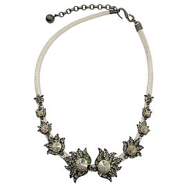 Colar de corda branca Lanvin com embellishments de cristal Branco