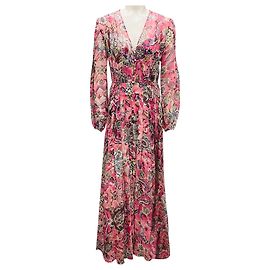 Veronica Beard Rose Multi Elvita Maxikleid Pink