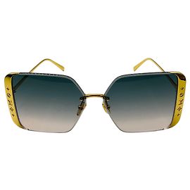 Gafas de sol cuadradas de metal dorado LV Moon de Louis Vuitton Dorado