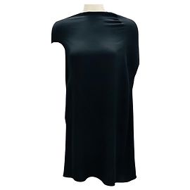 Top Aria Asimétrico de Seda Negra de The Row Negro