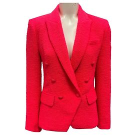 L'Agence Diva Pink Kenzie Double Breasted Blazer Pink