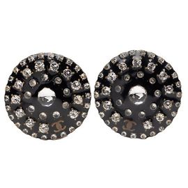 Pendientes Clip Coco Mark de Chanel Negro Dorado