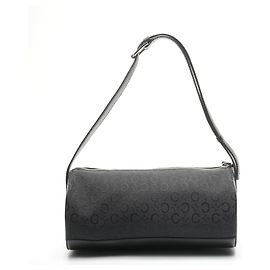 Céline Sac à bandoulière en toile Macadam Drum de Celine C Noir