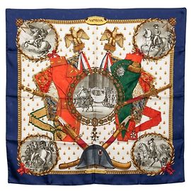 Bufanda Napoleón de seda multicolor Hermès Multicolor