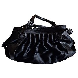 Le Tanneur Mathilde (Ponyskin con interior rojo) Negro