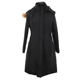 Schwarzer Mantel aus Polyester von Gerard Darel Schwarz
