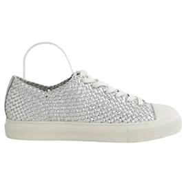 Stuart Weitzman Baskets argentées Argenté