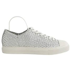 Stuart Weitzman Silberne Sneakers Silber