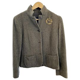 Weekend Max Mara Wolljacke braun grau Braun Grau