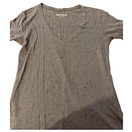 Camiseta cinza Zadig & Voltaire com buracos Cinza