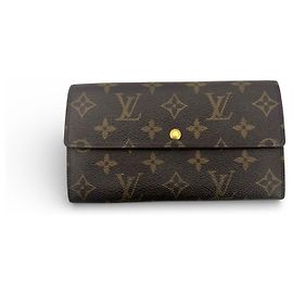 Louis Vuitton Vintage Brown Monogram Continental Sarah Wallet Brown
