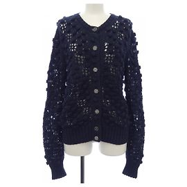 Cardigan Chanel Blu Navy in Cotone Blu Blu navy