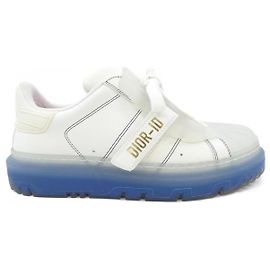 Kalbsleder-Sneaker DIOR-ID Christian Dior Weiß Blau