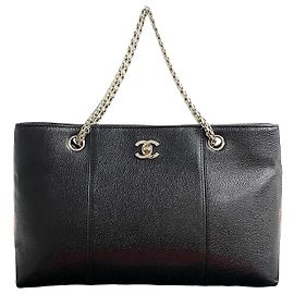 Chanel Coco Mark Leather 2way Bag Black