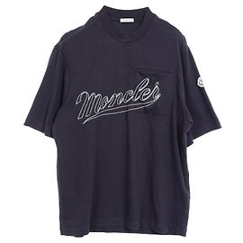 Top de algodón con bordado del logo Moncler Azul Azul marino