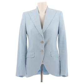 Dolce & Gabbana Helles blauer Leinenblazer Blau