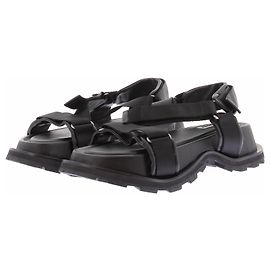 Jil Sander Black Leather Sandals Size 40 Black