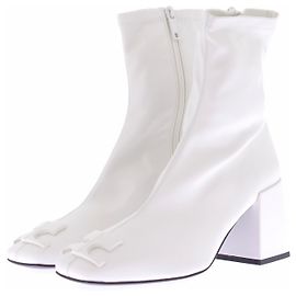 Courreges Bottines "Réédition" blanches en cuir White