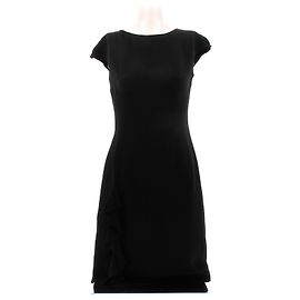 Prada Schwarzes Slim Fit Kleid Schwarz