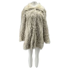 Tory Burch Beiger Pelzmantel Beige