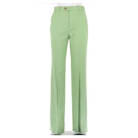 Acne Calça verde de algodão Verde